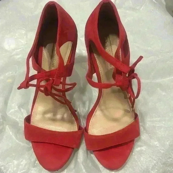 ANTONIO MELANI Shoes - ANTONIO MELANI RED LACE UP PUMPS